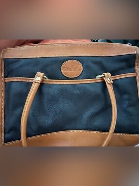 Vintage  Cabin Creek Black and Tan Two-Tone Tote